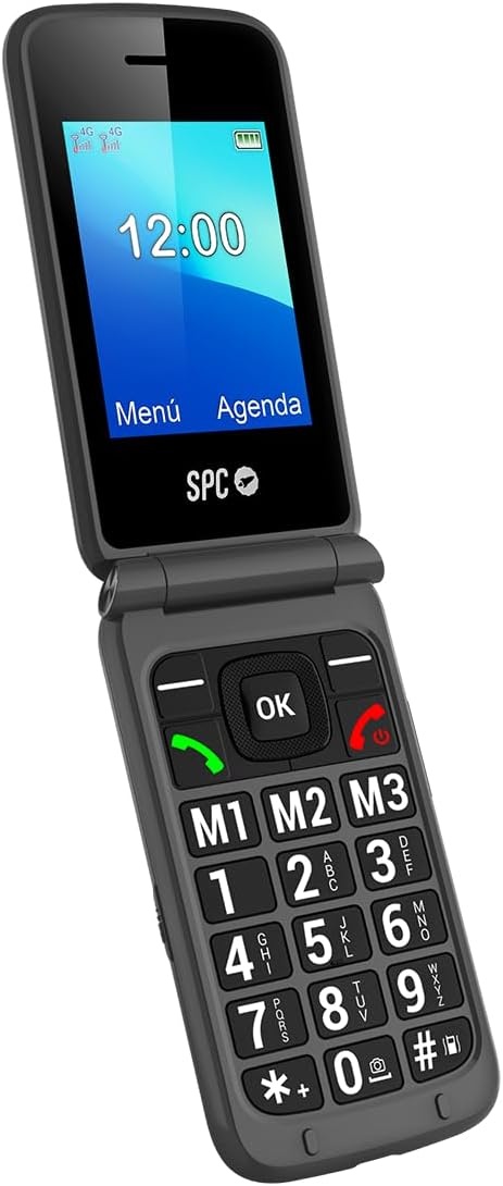 SPC Stella 3 Seniorentelefoon 4G - Zwart - Met noodknop en oplaadstation