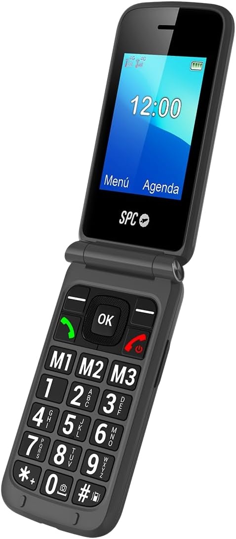SPC Stella 3 Seniorentelefoon 4G - Zwart - Met noodknop en oplaadstation