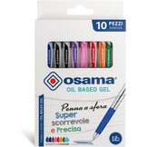 Osama OBG Gelschrijvers - 10-delige set - 1,0 mm - Diverse kleuren