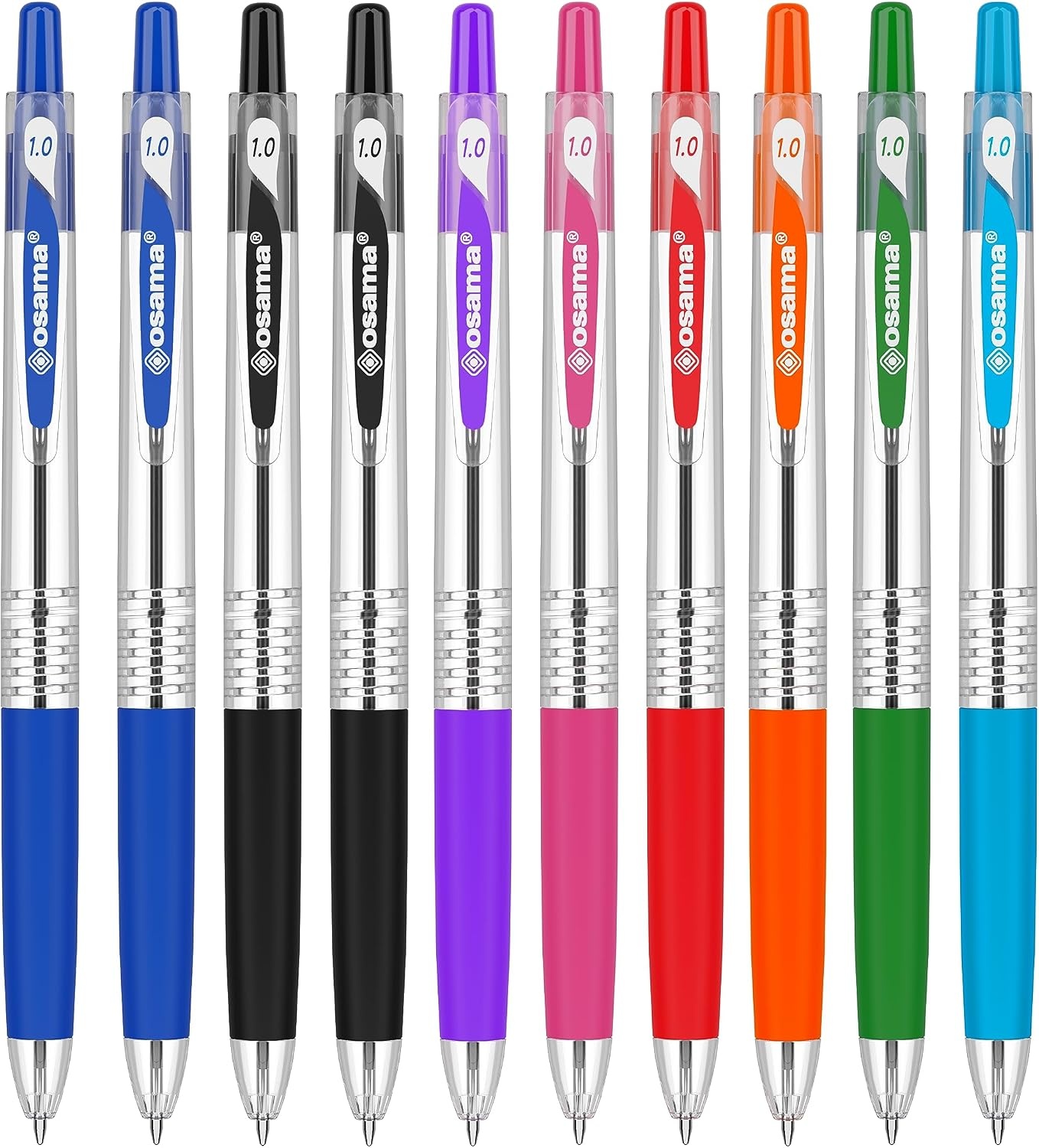 Osama OBG Gelschrijvers - 10-delige set - 1,0 mm - Diverse kleuren