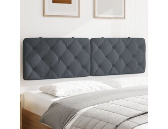 vidaXL Hoofdbordkussen 180 cm fluweel donkergrijs