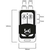 SeKi Open 4 Universele Garage Afstandsbediening - 433,92 MHz - 4 Kanalen