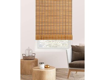 FoundGo Retro Bamboe Rolgordijn 110x160 cm - Bruin