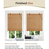 Retro Bamboe Rolgordijn Bruin 110x160 cm - 60% Korting