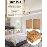 Retro Bamboe Rolgordijn Bruin 110x160 cm - 60% Korting