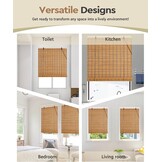 Retro Bamboe Rolgordijn Bruin 110x160 cm - 60% Korting