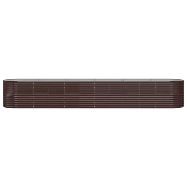 vidaXL Plantenbak 440x80x68 cm gepoedercoat staal bruin