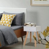 vidaXL Nachtkastjes 2 st 40x30x61 cm massief grenenhout wit