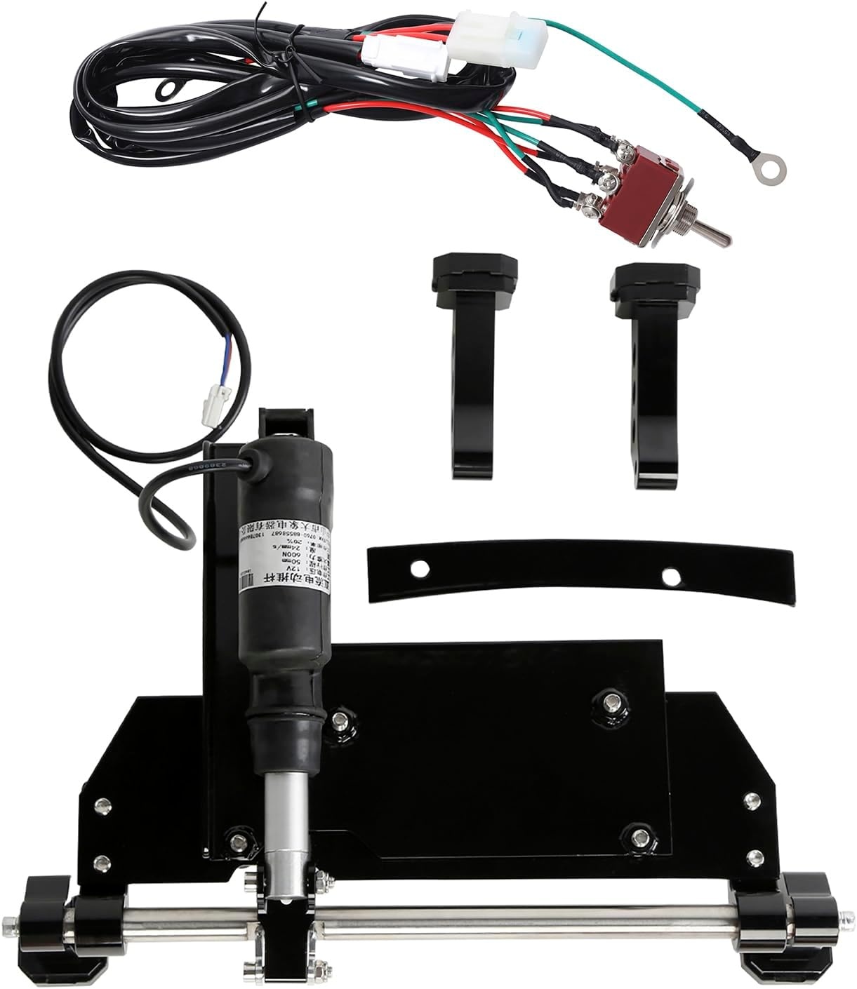 TCMT Elektrische Middenbok voor Harley Touring Bagger 2009-2016 - Zwart