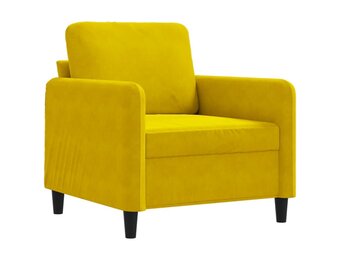 vidaXL Fauteuil 60 cm fluweel geel