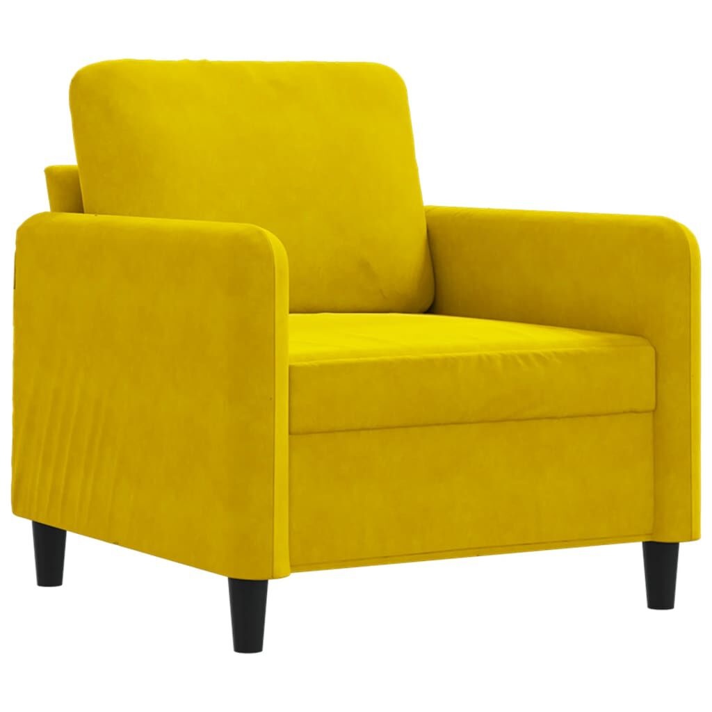 vidaXL Fauteuil 60 cm fluweel geel