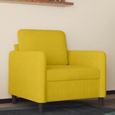 vidaXL Fauteuil 60 cm fluweel geel