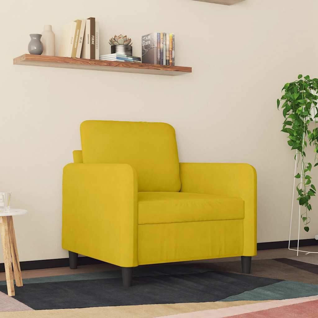 vidaXL Fauteuil 60 cm fluweel geel