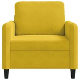 vidaXL Fauteuil 60 cm fluweel geel