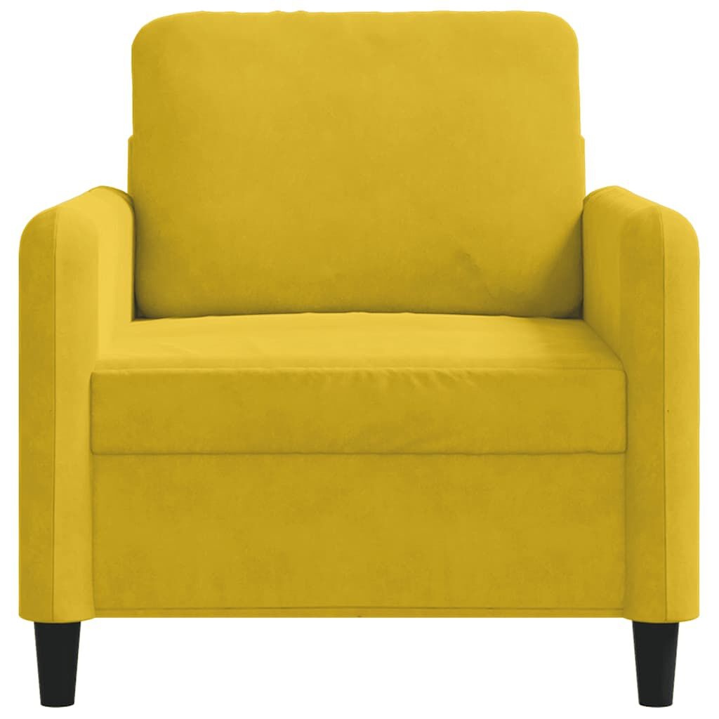 vidaXL Fauteuil 60 cm fluweel geel