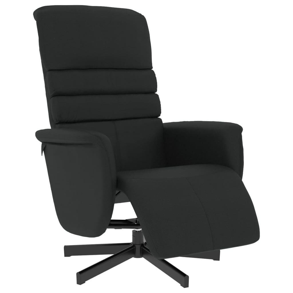 Verstelbare fauteuil met voetensteun - Kunstleer Zwart - 47% Korting!