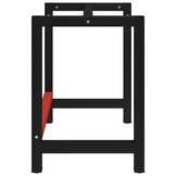 vidaXL Werkbankframe 80x57x79 cm metaal zwart en rood