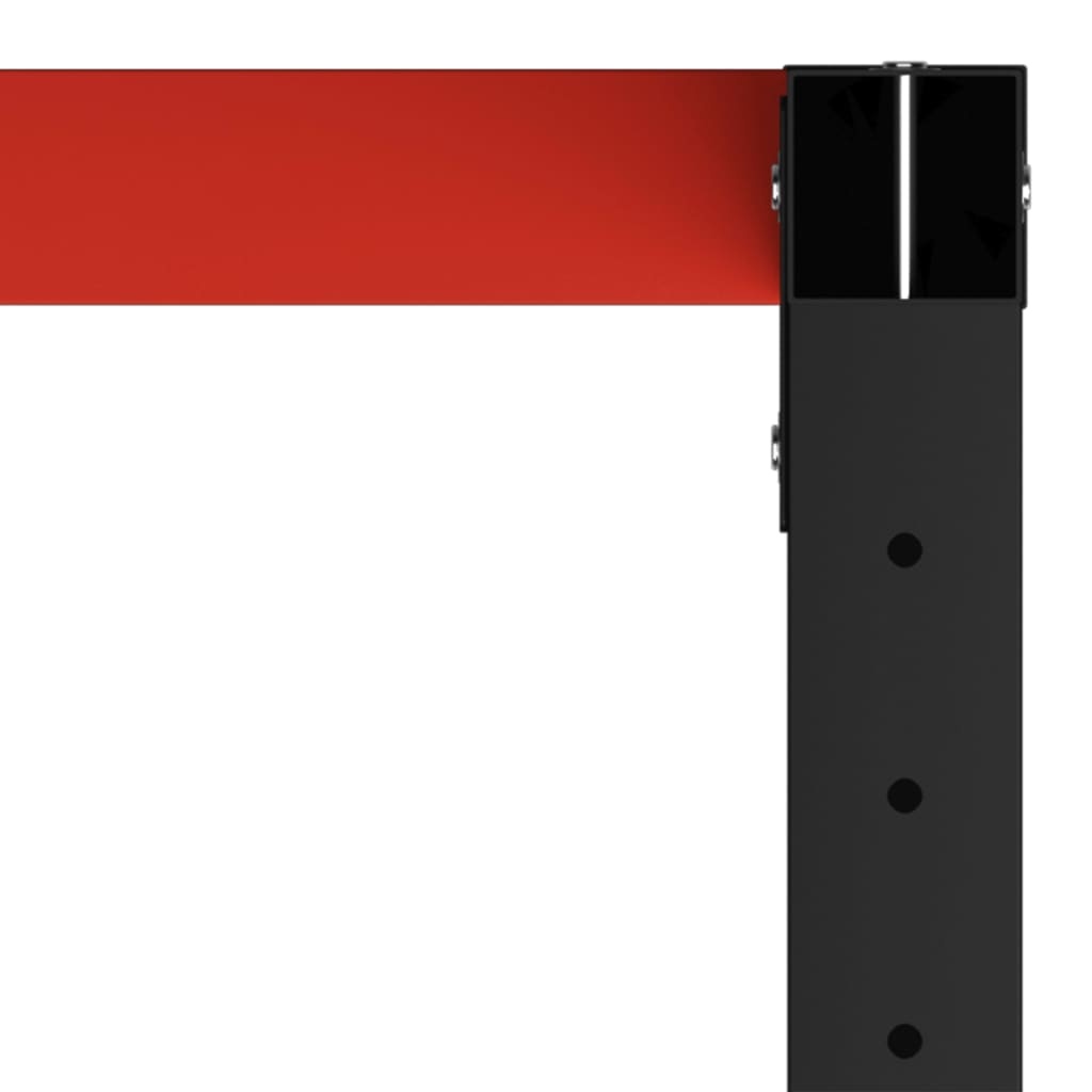 vidaXL Werkbankframe 80x57x79 cm metaal zwart en rood
