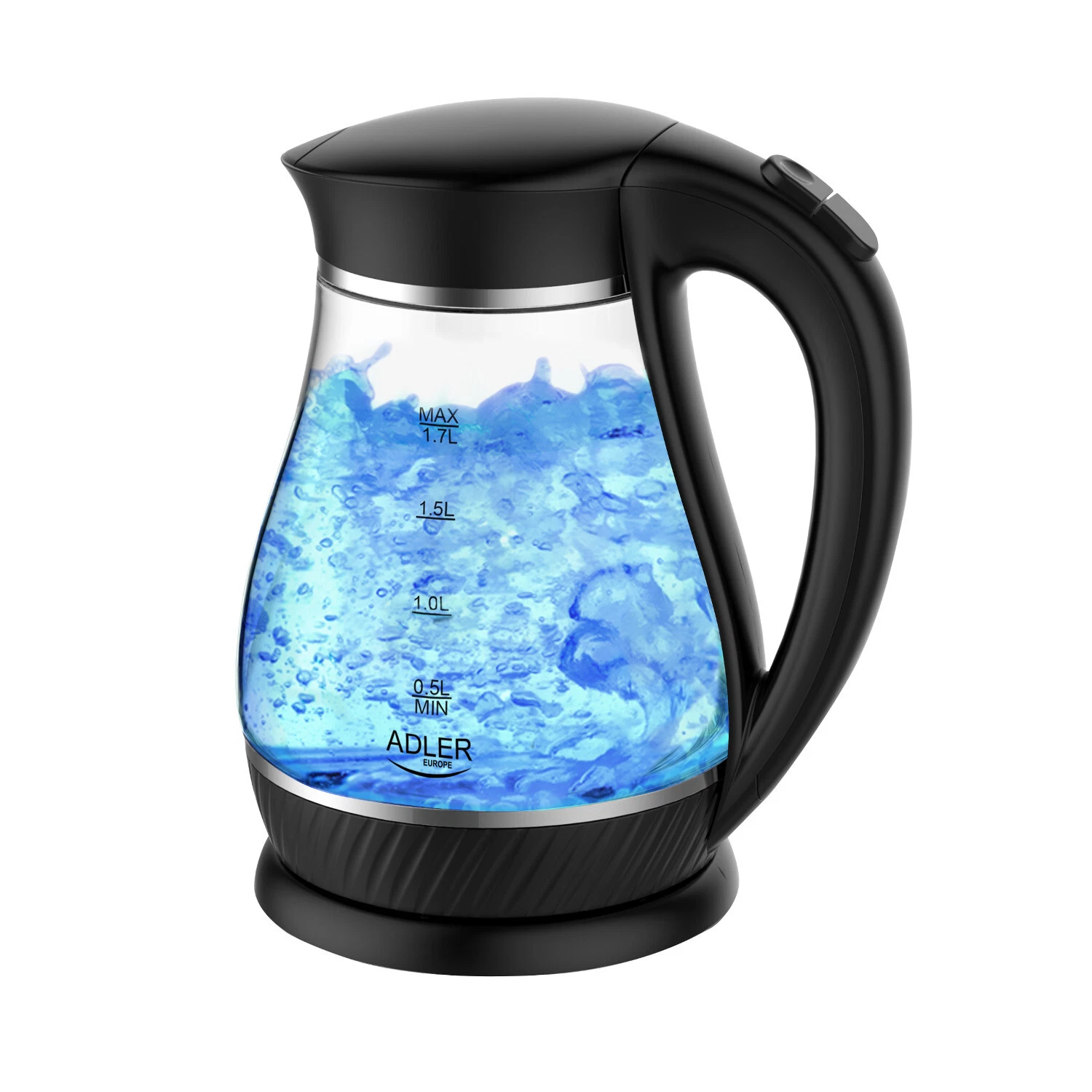 Adler Glazen Waterkoker 1,7L 2200W Zwart AD1274