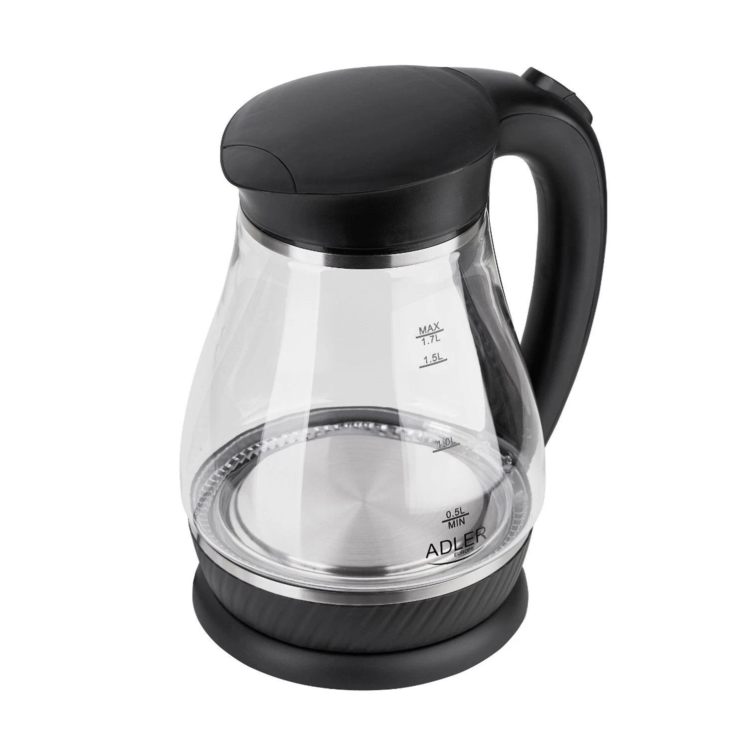Adler Glazen Waterkoker 1,7L 2200W Zwart AD1274