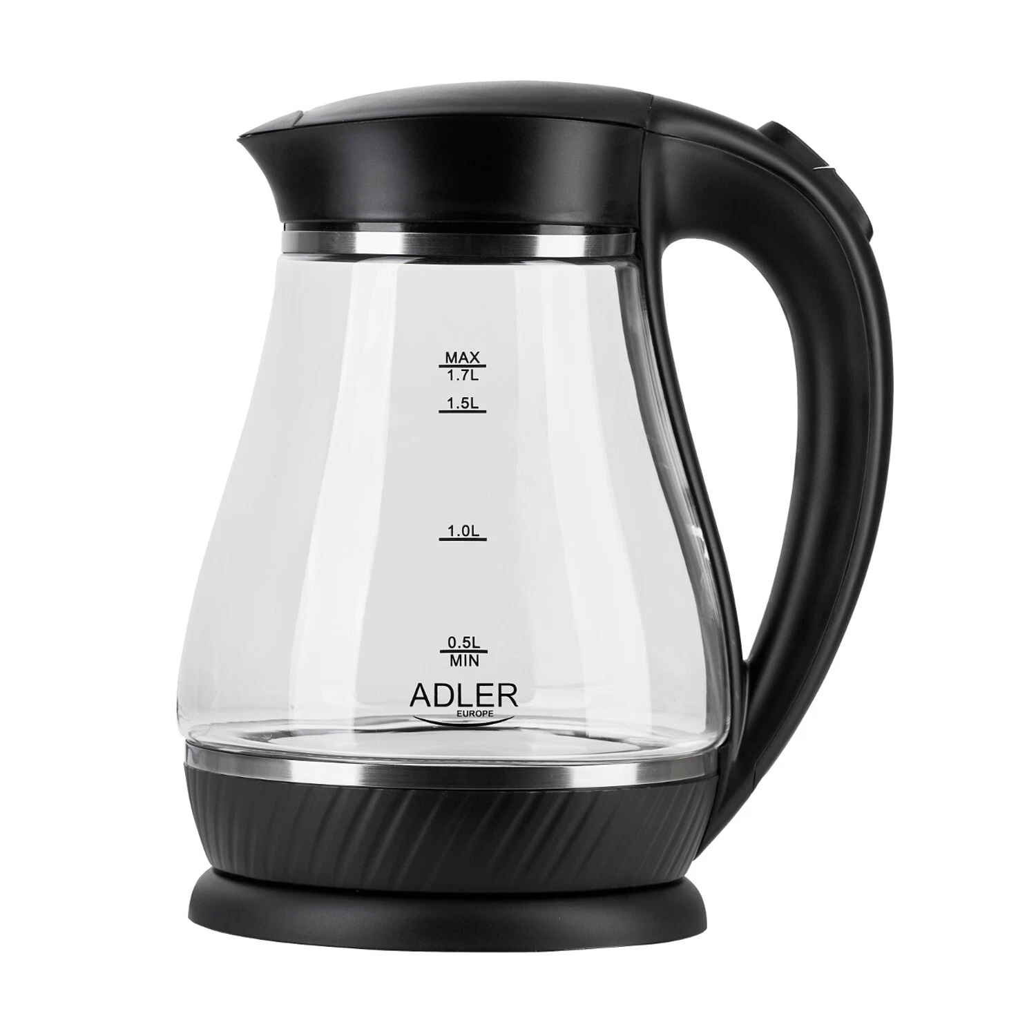 Adler Glazen Waterkoker 1,7L 2200W Zwart AD1274