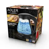 Adler Glazen Waterkoker 1,7L 2200W Zwart AD1274