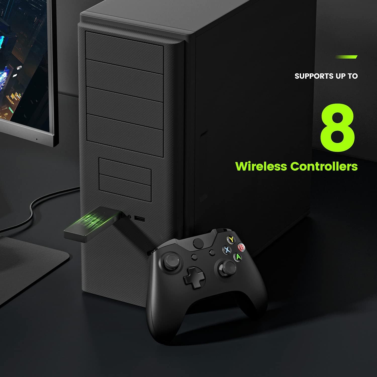 Draadloze adapter compatibel met Xbox One-controller/Windows 10/8.1/8/7 Xbox draadloze adapter