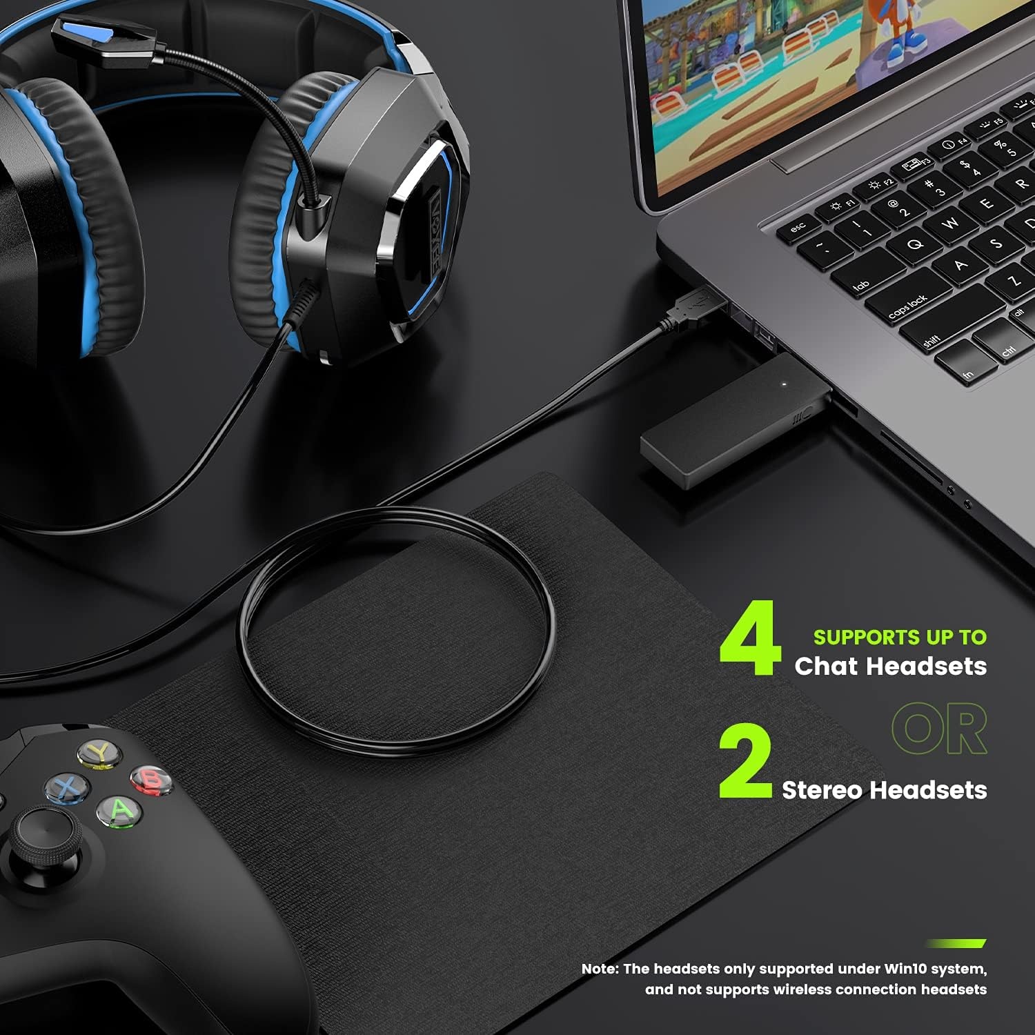 Draadloze adapter compatibel met Xbox One-controller/Windows 10/8.1/8/7 Xbox draadloze adapter
