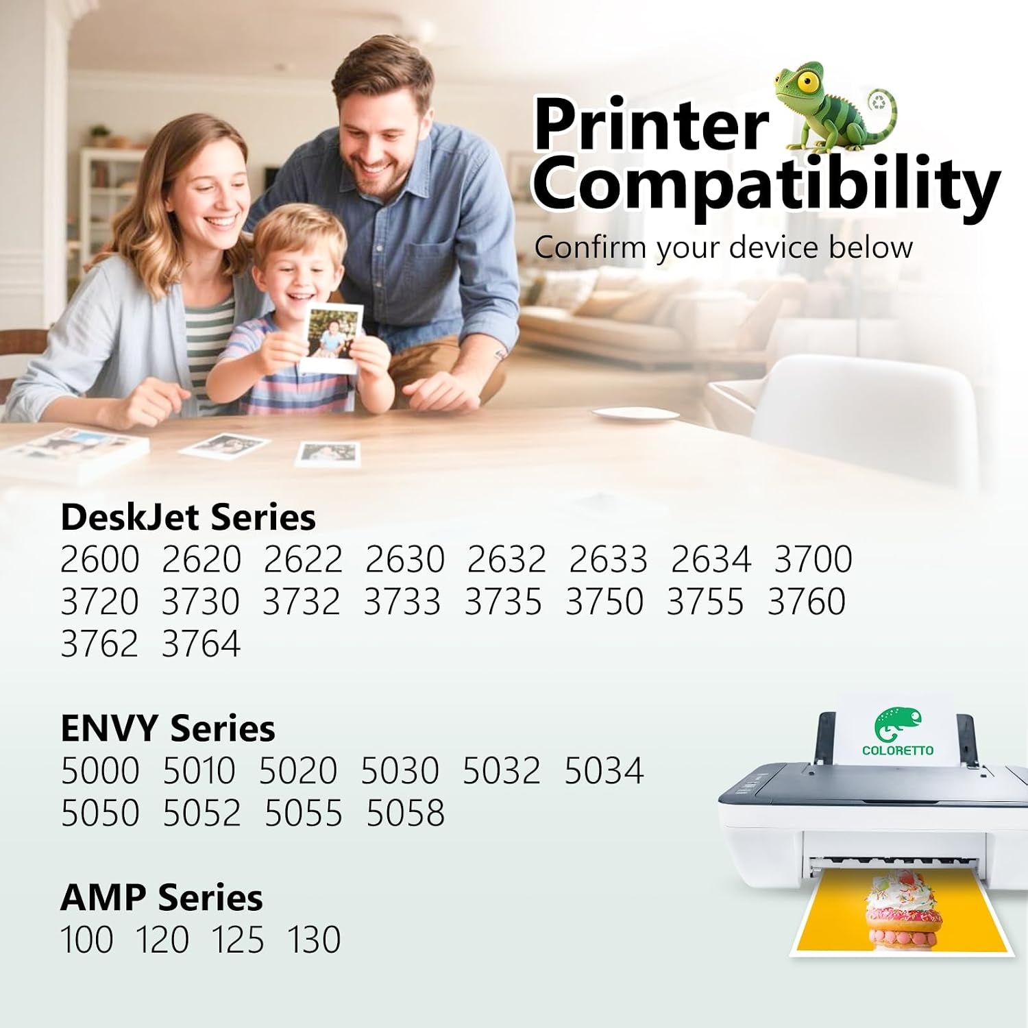 COLORETTO 304 XL Recycled Replacement for HP 304XL for AMP 100 120 125 130 DeskJet 2600 2620 2621 3700 3764 Envy 5010 5030 5058 Black and Color