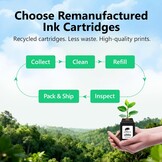 COLORETTO 304 XL Recycled Replacement for HP 304XL for AMP 100 120 125 130 DeskJet 2600 2620 2621 3700 3764 Envy 5010 5030 5058 Black and Color