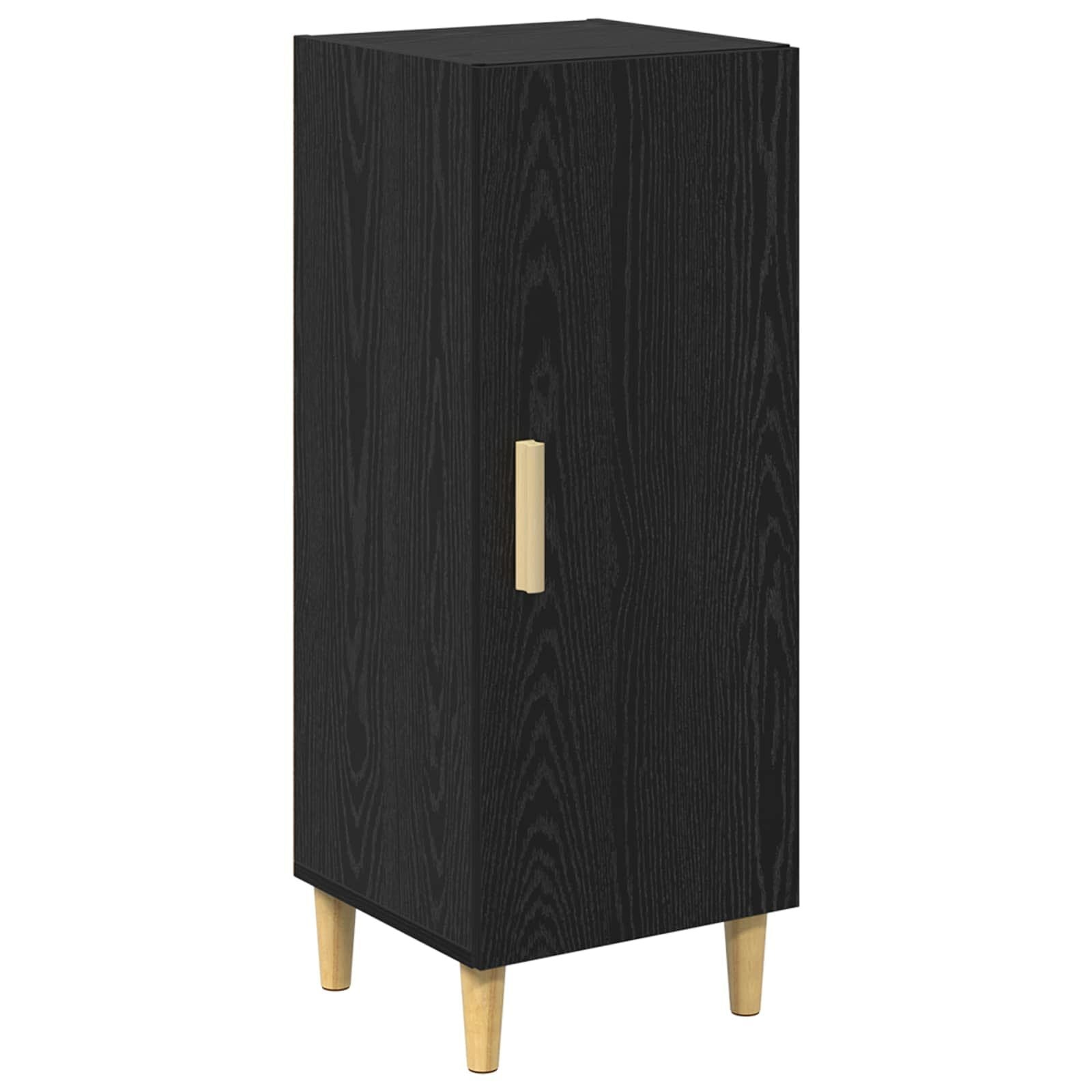vidaXL Dressoir Zwart eiken 34.5 x 34 x 90 cm Bewerkt hout