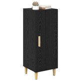 vidaXL Dressoir Zwart eiken 34.5 x 34 x 90 cm Bewerkt hout