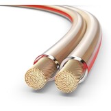 PureLink SP060-010 luidsprekerkabel 2 x 2,5mm² (99,9% OFC, massieve koperstrengen 0,20 mm) hifi boxkabel, 10m, transparant, set incl. 4 banaanstekkers