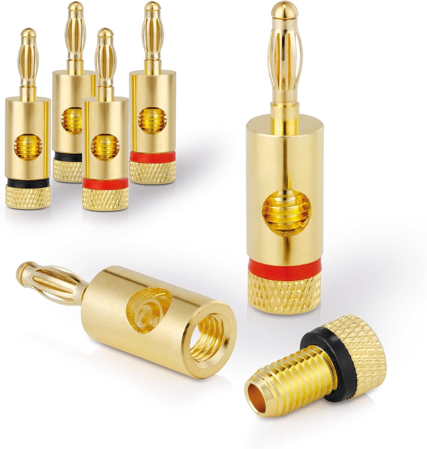 PureLink SP060-010 luidsprekerkabel 2 x 2,5mm² (99,9% OFC, massieve koperstrengen 0,20 mm) hifi boxkabel, 10m, transparant, set incl. 4 banaanstekkers