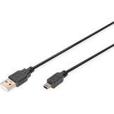 USB-A naar Mini-USB B Kabel (3m, Zwart) - 480 Mbps - 62% Korting!