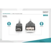 USB-A naar Mini-USB B Kabel (3m, Zwart) - 480 Mbps - 62% Korting!