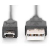 USB-A naar Mini-USB B Kabel (3m, Zwart) - 480 Mbps - 62% Korting!