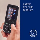 Panasonic KX-TU260EXB 4G Seniorentelefoon met Grote Knoppen en SOS-functie - Zwart, 2,4 inch