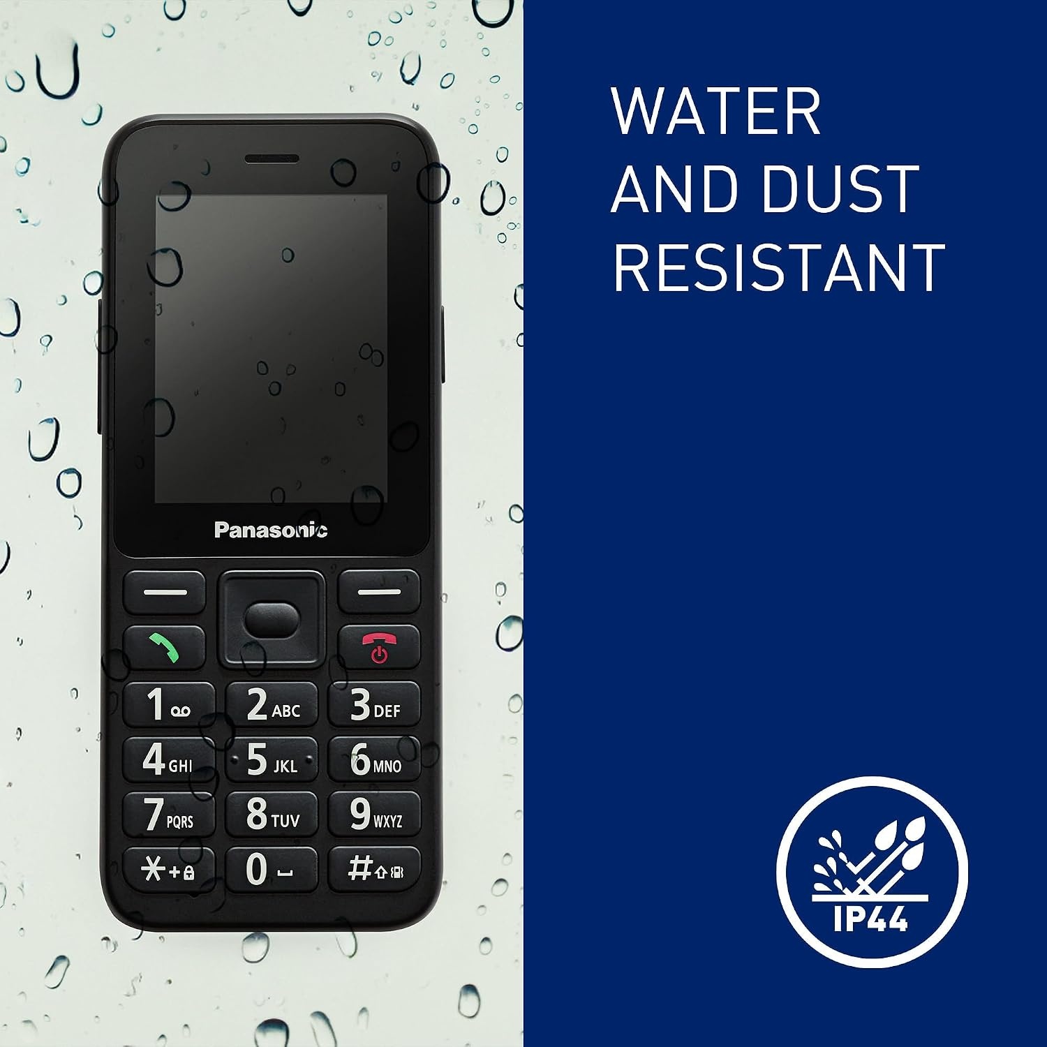 Panasonic KX-TU260EXB 4G Seniorentelefoon met Grote Knoppen en SOS-functie - Zwart, 2,4 inch
