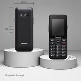 Panasonic KX-TU260EXB 4G Seniorentelefoon met Grote Knoppen en SOS-functie - Zwart, 2,4 inch