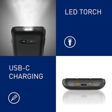 Panasonic KX-TU260EXB 4G Seniorentelefoon met Grote Knoppen en SOS-functie - Zwart, 2,4 inch