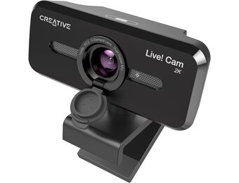CREATIVE Live! Cam Sync V3 2K QHD USB-webcam met 4-voudige digitale zoom en microfoons, 1080p HD, tot 95° gezichtsveld, lensafdekking, voor PC Mac
