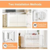 Extendable dog fence without drilling, no drill Expandable baby fence for stairs Expandable to a width of up to 150cm dog fence for doors, hallways, indoor and outdoor