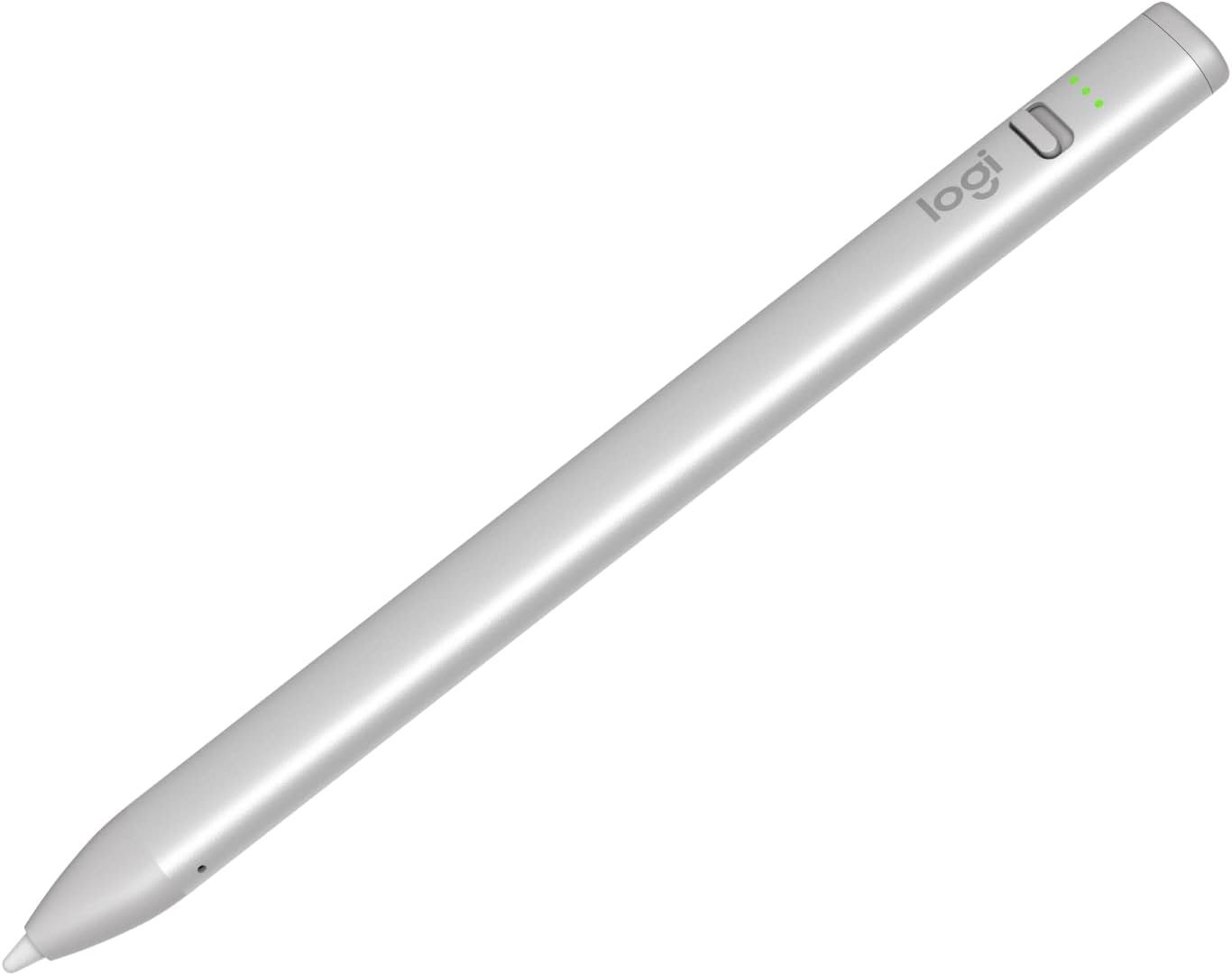 Logitech Crayon digitaal potlood voor iPad (iPads met USB-C-poorten) met Apple Pencil-technologie, pixelprecisie zonder vertraging en een dynamische slimme punt met snel opladen via USB-C - Zilver