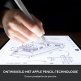 Logitech Crayon digitaal potlood voor iPad (iPads met USB-C-poorten) met Apple Pencil-technologie, pixelprecisie zonder vertraging en een dynamische slimme punt met snel opladen via USB-C - Zilver