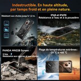 OSCAL Marine 1 mobiele telefoon, onbreekbaar, Android, 15,12 GB + 128 GB/2 TB, onbreekbare telefoon, smartphone 6,56 inch HD+ 90 Hz, 16 MP, IP69K/Dual SIM/NFC/GPS/2 jaar garantie