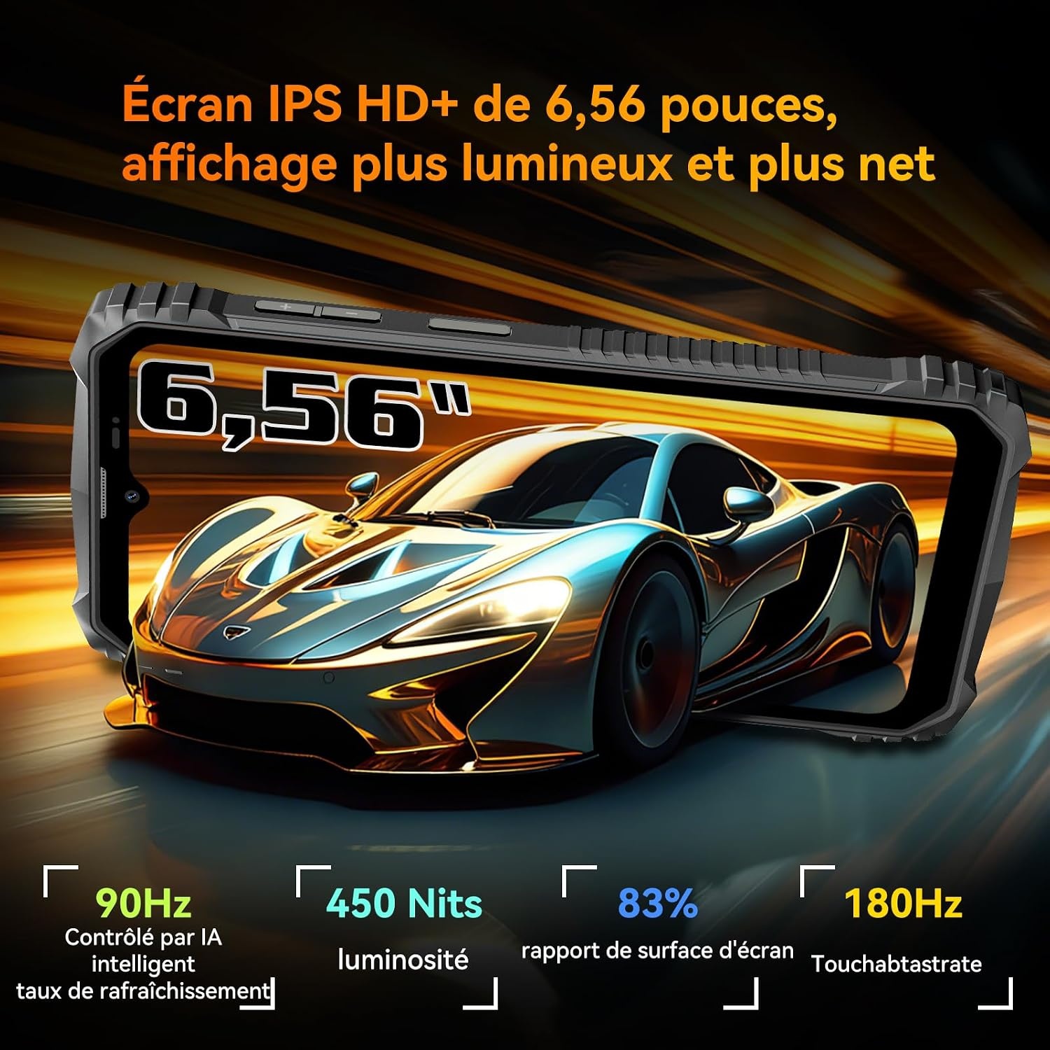 OSCAL Marine 1 mobiele telefoon, onbreekbaar, Android, 15,12 GB + 128 GB/2 TB, onbreekbare telefoon, smartphone 6,56 inch HD+ 90 Hz, 16 MP, IP69K/Dual SIM/NFC/GPS/2 jaar garantie