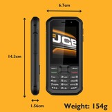 JCB Tradesman 3 4G Robuuste Telefoon met Wifi, IP68 Waterdicht, WhatsApp, Hotspot, Dual SIM, Bluetooth, FM Radio en 1800mAh Batterij – Zwart
