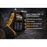 JCB Tradesman 3 4G Robuuste Telefoon met Wifi, IP68 Waterdicht, WhatsApp, Hotspot, Dual SIM, Bluetooth, FM Radio en 1800mAh Batterij – Zwart