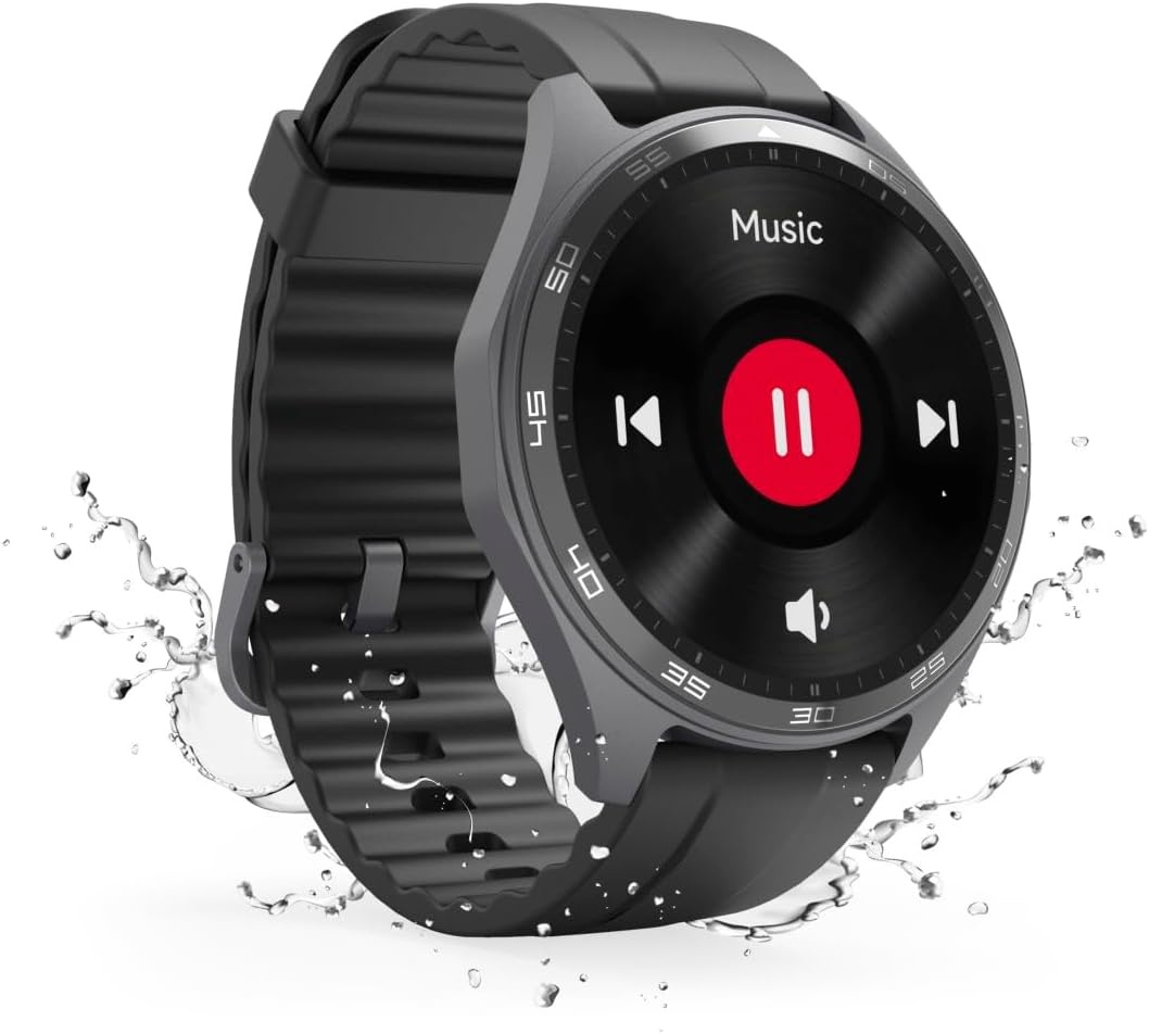 Hama Smartwatch 7010 - 1.43 inch AMOLED - Zwart - GPS - Waterdicht